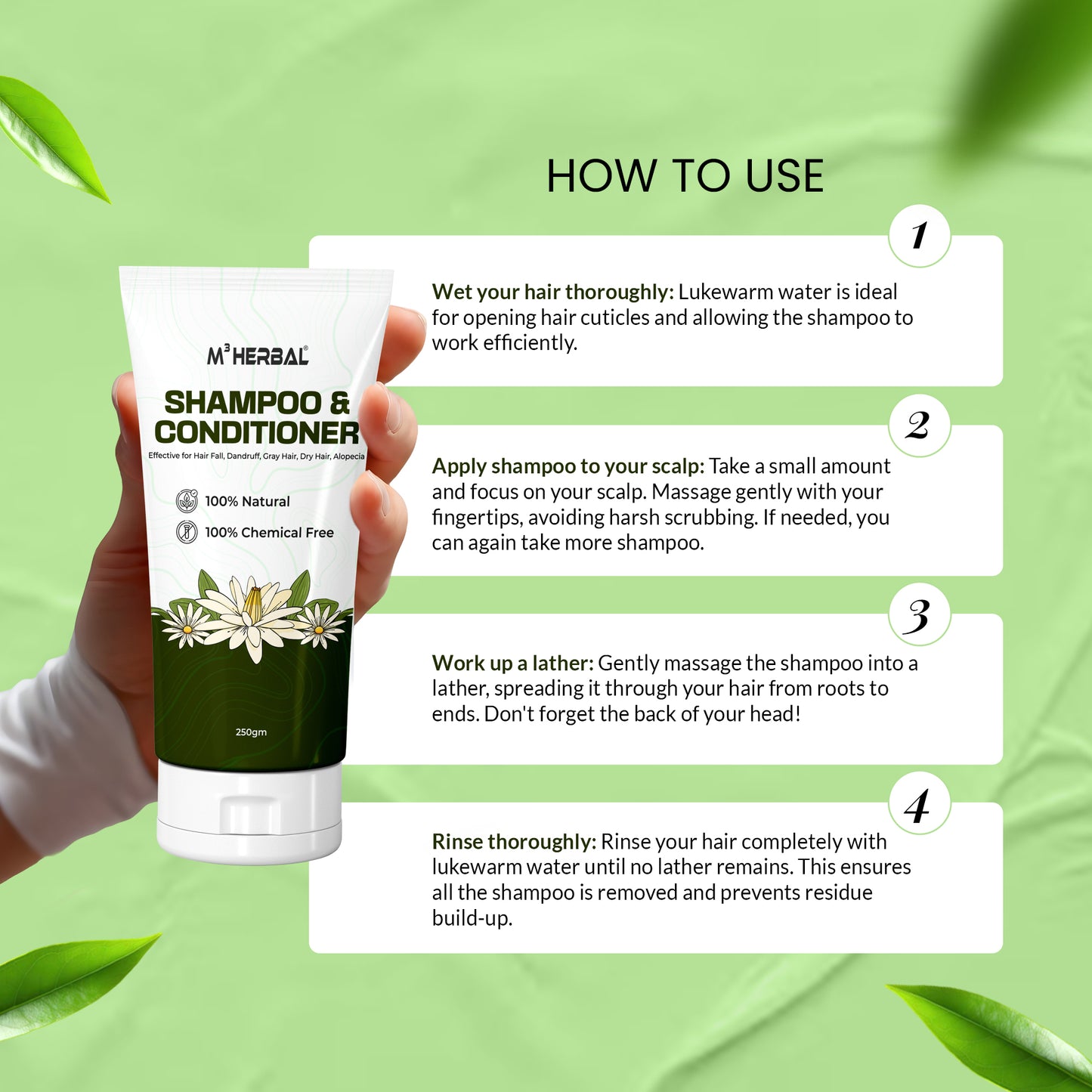 Shampoo & Conditioner for Hair Growth and Hair Fall Control