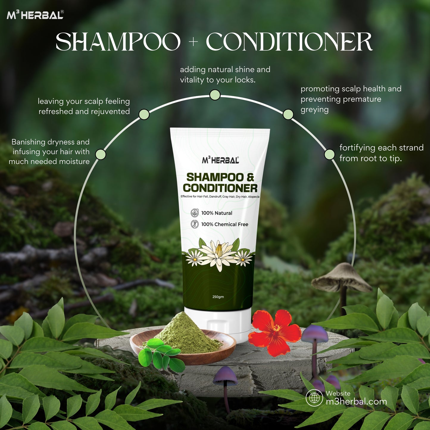 Shampoo & Conditioner for Hair Growth and Hair Fall Control