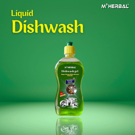 Herbal Liquid Dishwash Gel – Tough on Grease, Gentle on Hands
